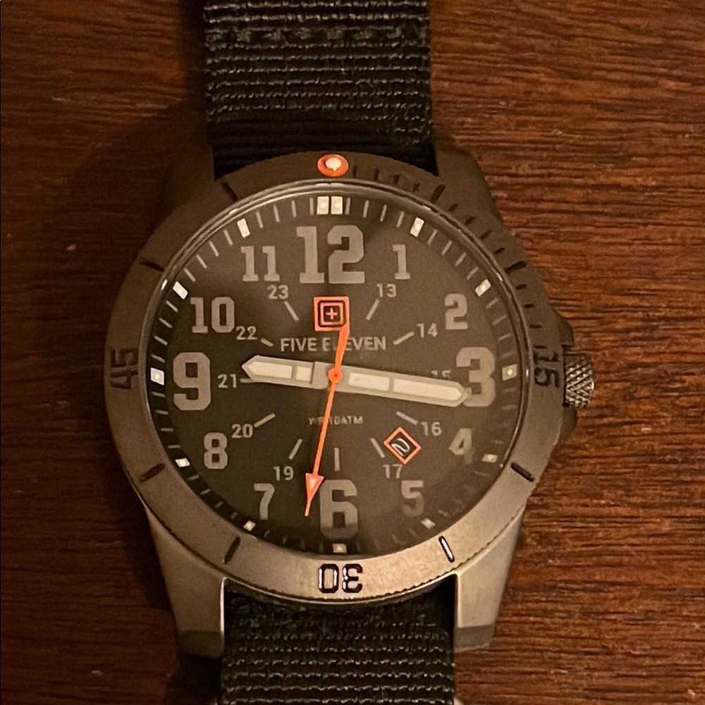 5.11 Tactical Black and Orange Field Watch